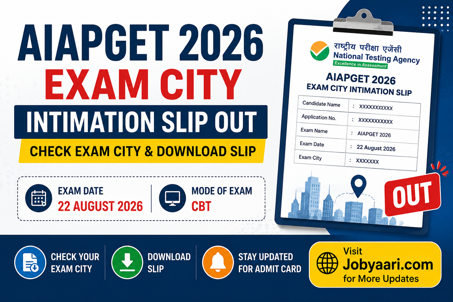 AIAPGET 2026 Exam City Intimation Slip OUT – Check Exam City and Download Slip