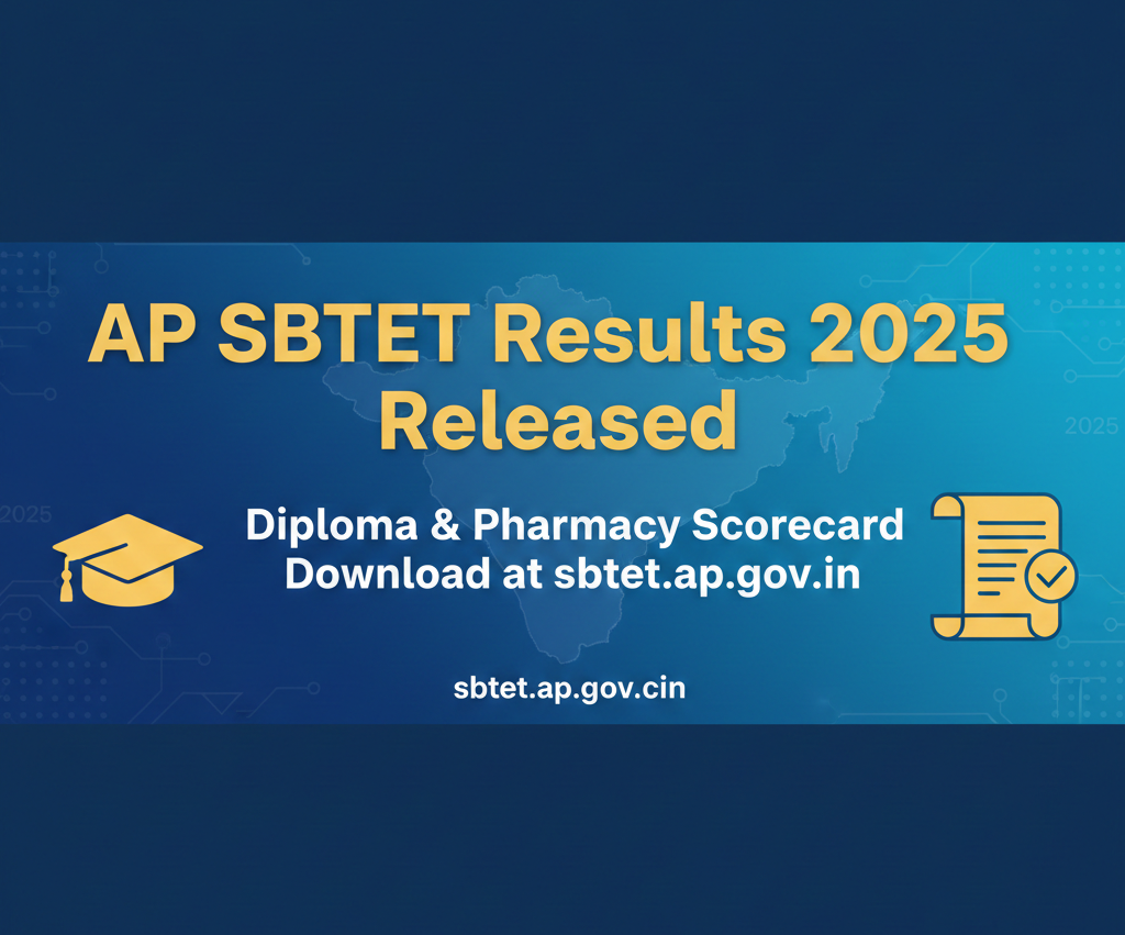 AP SBTET Results 2025 Released: Diploma & Pharmacy Scorecard Download at sbtet.ap.gov.in