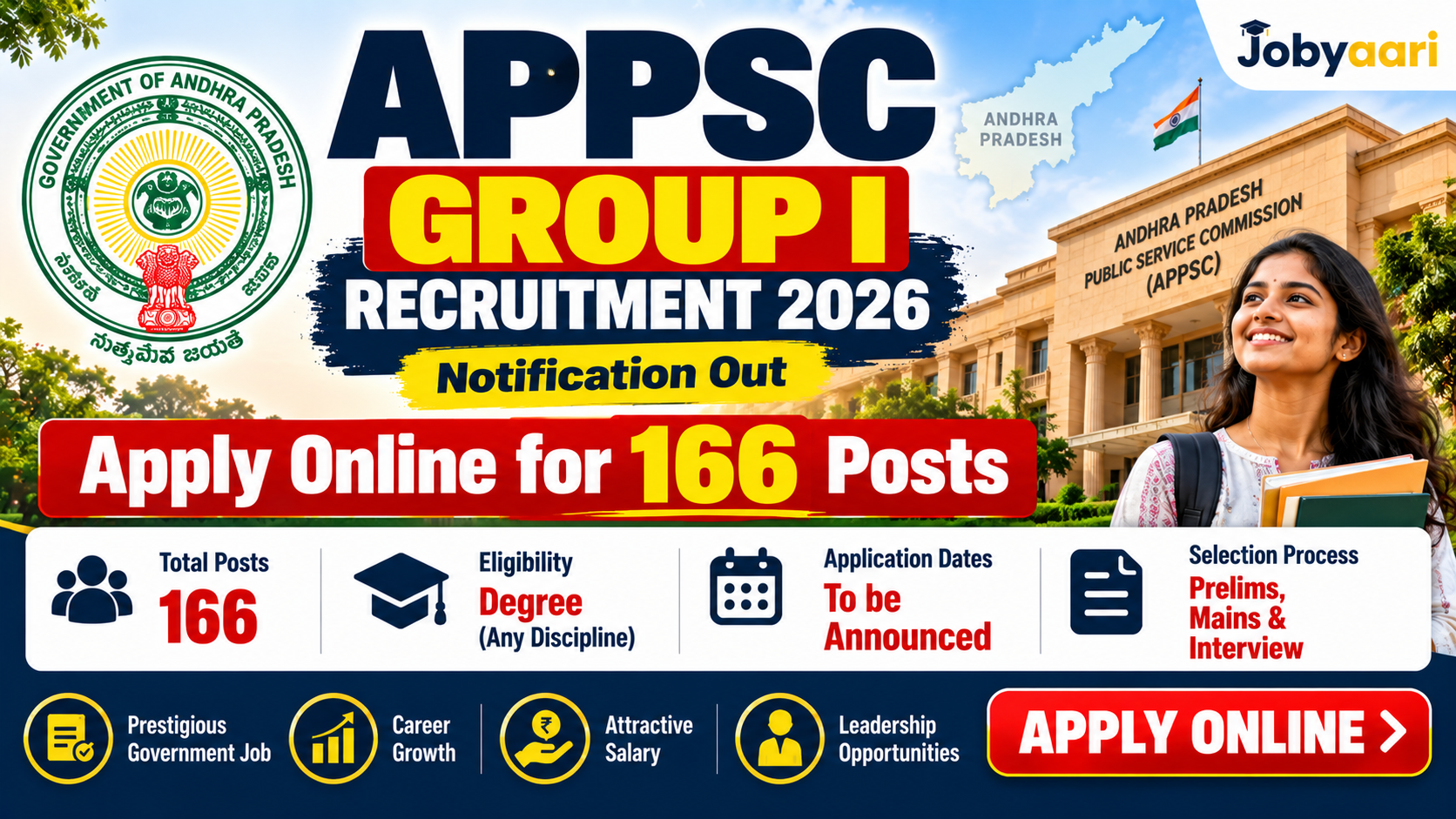 APPSC Group I Recruitment 2026 Notification Out: Apply Online for 166 Posts, Eligibility & Dates