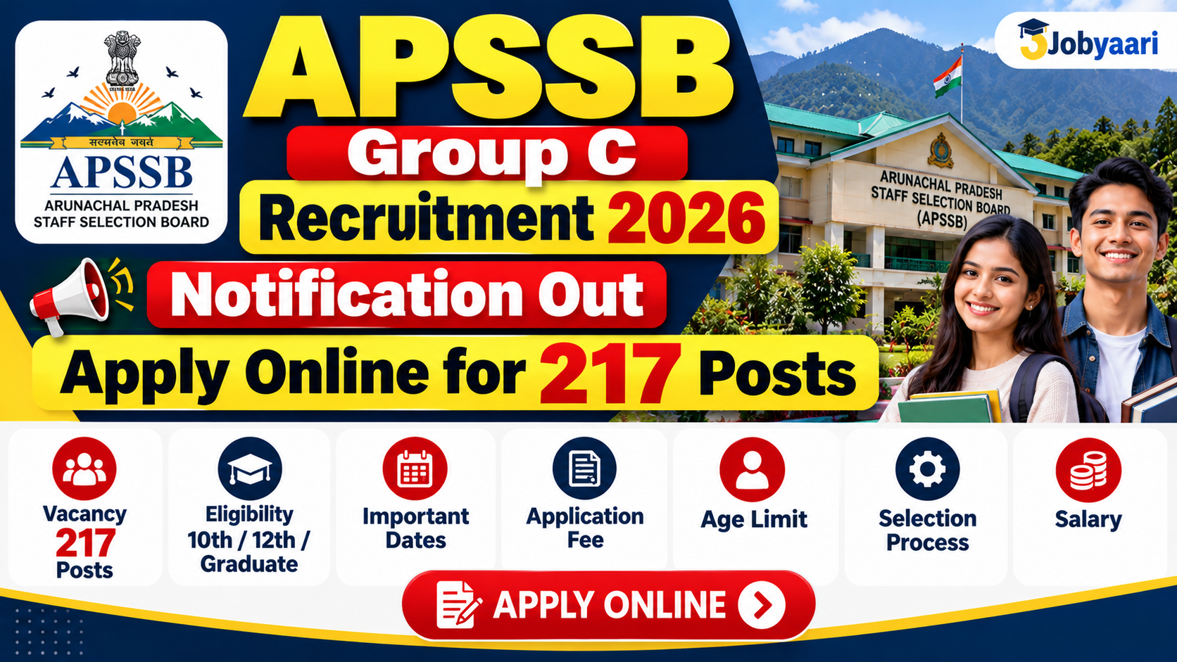 APSSB Group C Recruitment 2026: Apply Online for 217 Posts, Eligibility & Dates