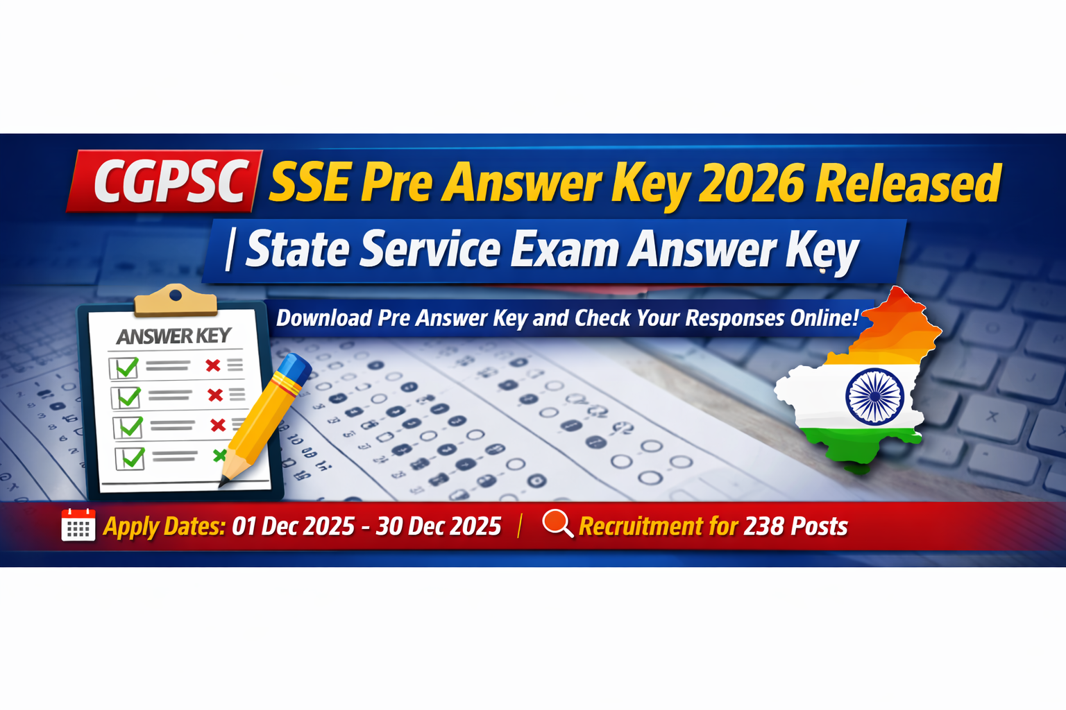 CGPSC SSE Pre Answer Key 2026 Released | State Service Exam Answer Key