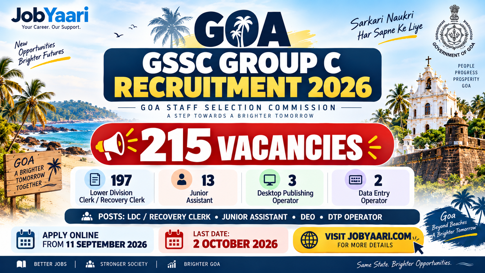 Goa GSSC Group C Recruitment 2026 official advertisement banner