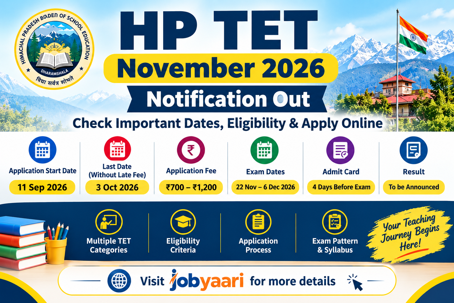 HP TET November 2026 Notification Released: Check Dates, Eligibility & Apply Online