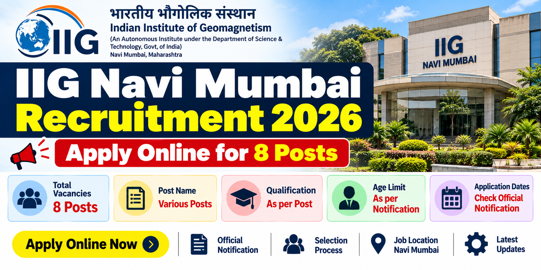 IIG Navi Mumbai Recruitment 2026: Apply Online for 8 Posts, Eligibility & Dates