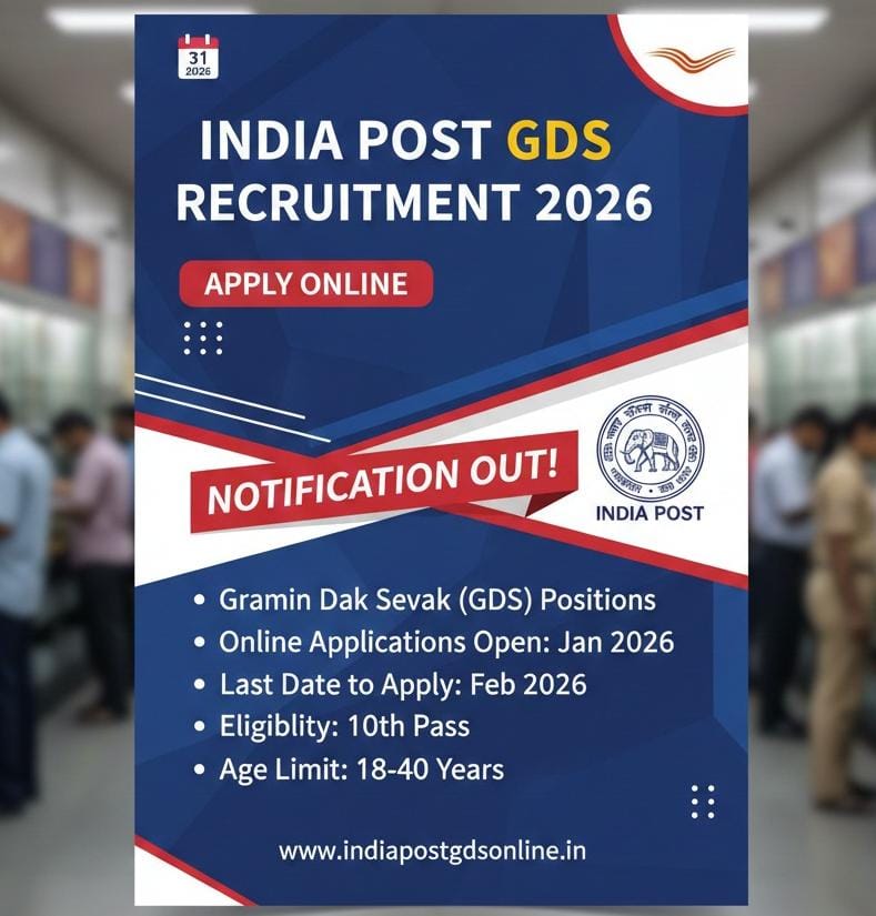 India Post GDS Recruitment 2026 Apply Online – Notification Out