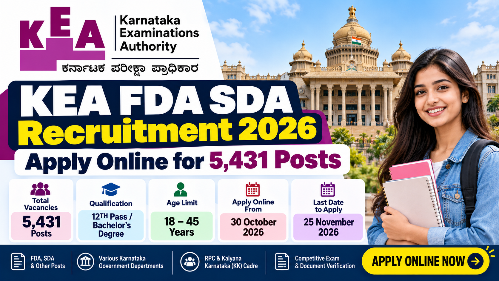 KEA FDA SDA Recruitment 2026: Apply Online for 5,431 Posts