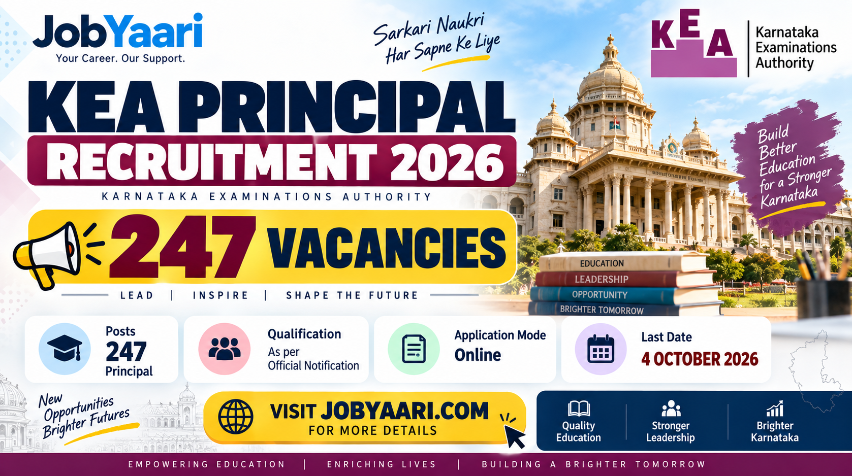KEA Principal Recruitment 2026: Apply Online for 247 Posts, Check Eligibility, Salary, Exam Dates &