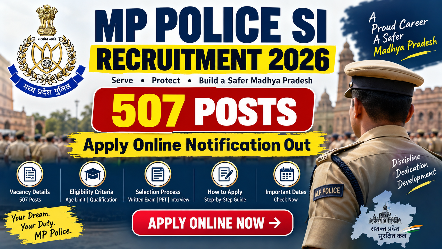 MP Police SI Recruitment 2026 – Subedar and Sub-Inspector Posts