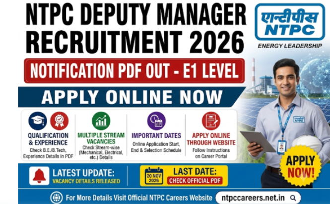 NTPC Deputy Manager Recruitment 2026: Apply Online for 135 Vacancies