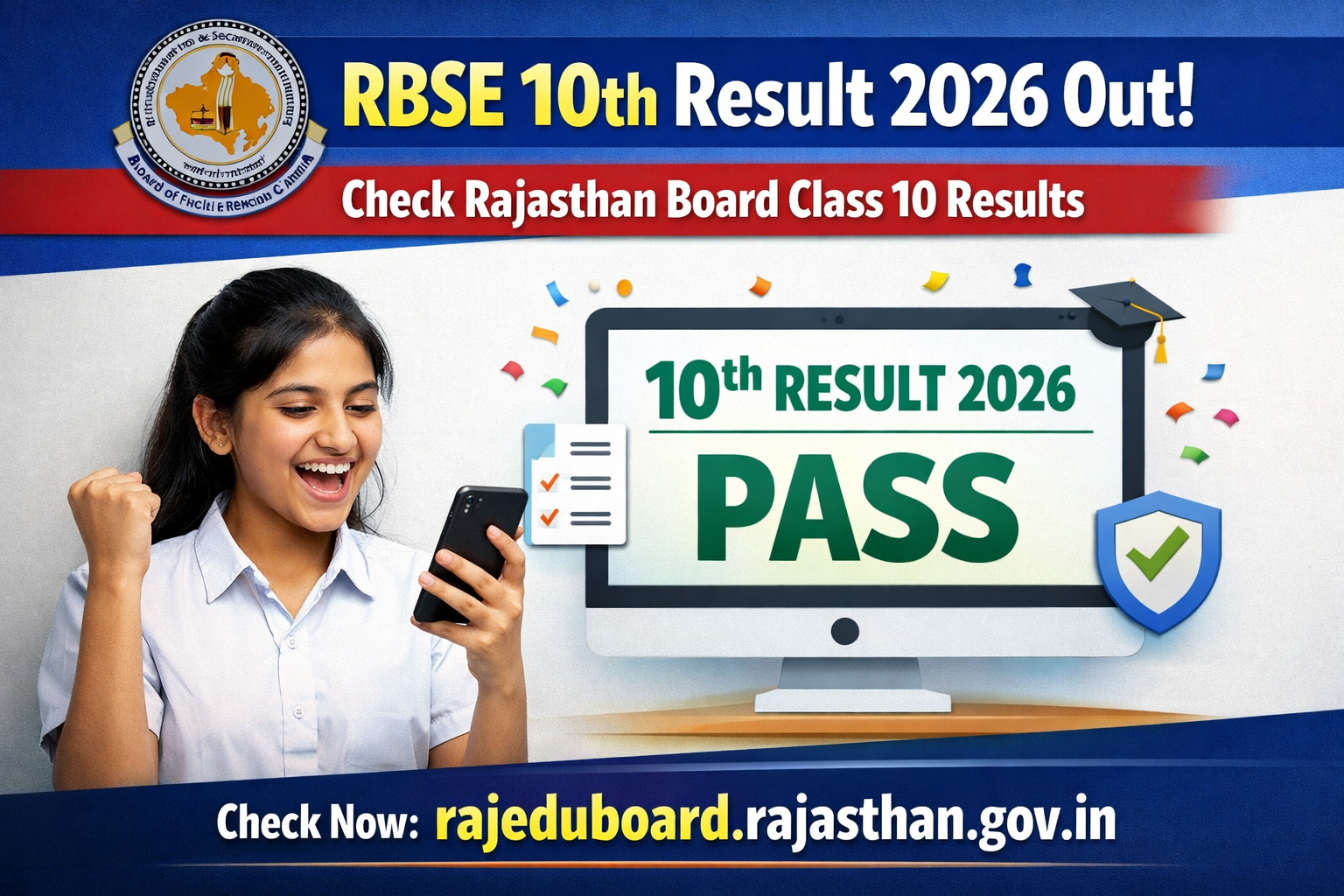 RBSE 10th Result 2026 Out – Check Rajasthan Board Class 10 Results @ rajeduboard.rajasthan.gov.in