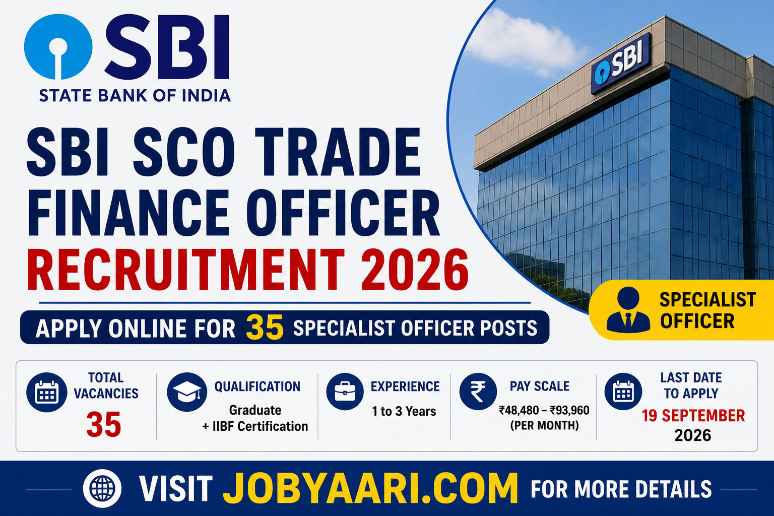 SBI SCO Trade Finance Officer Recruitment 2026 – Apply Online for 35 Specialist Officer Posts