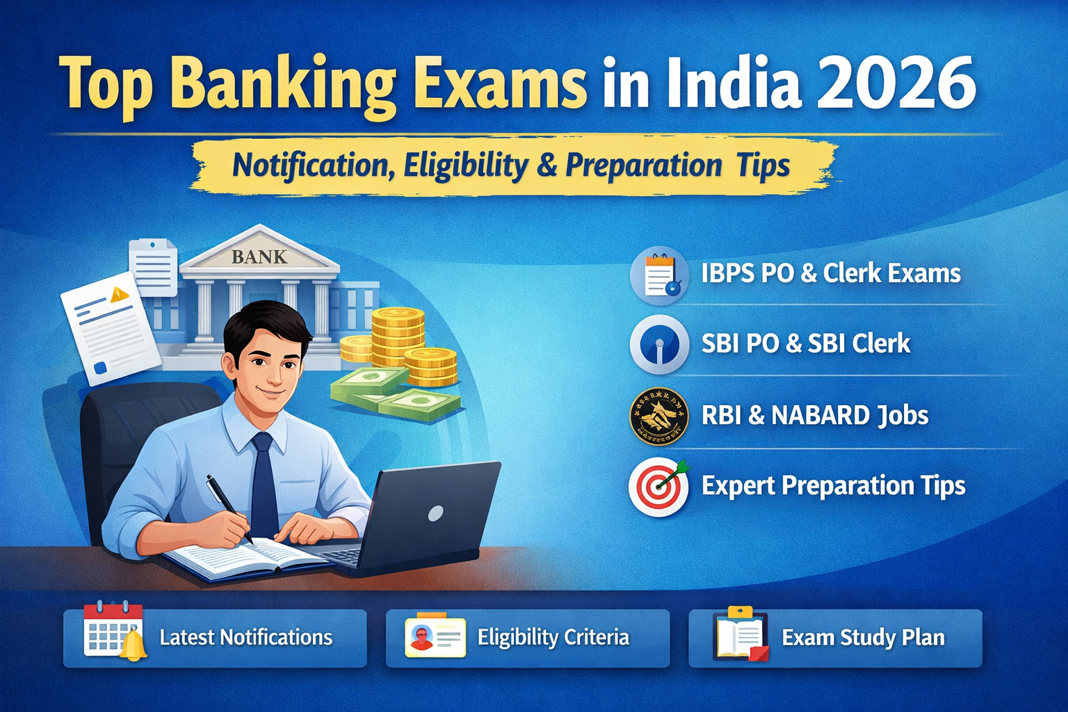 Top Banking Exams in India  – Notification, Eligibility & Preparation Tips