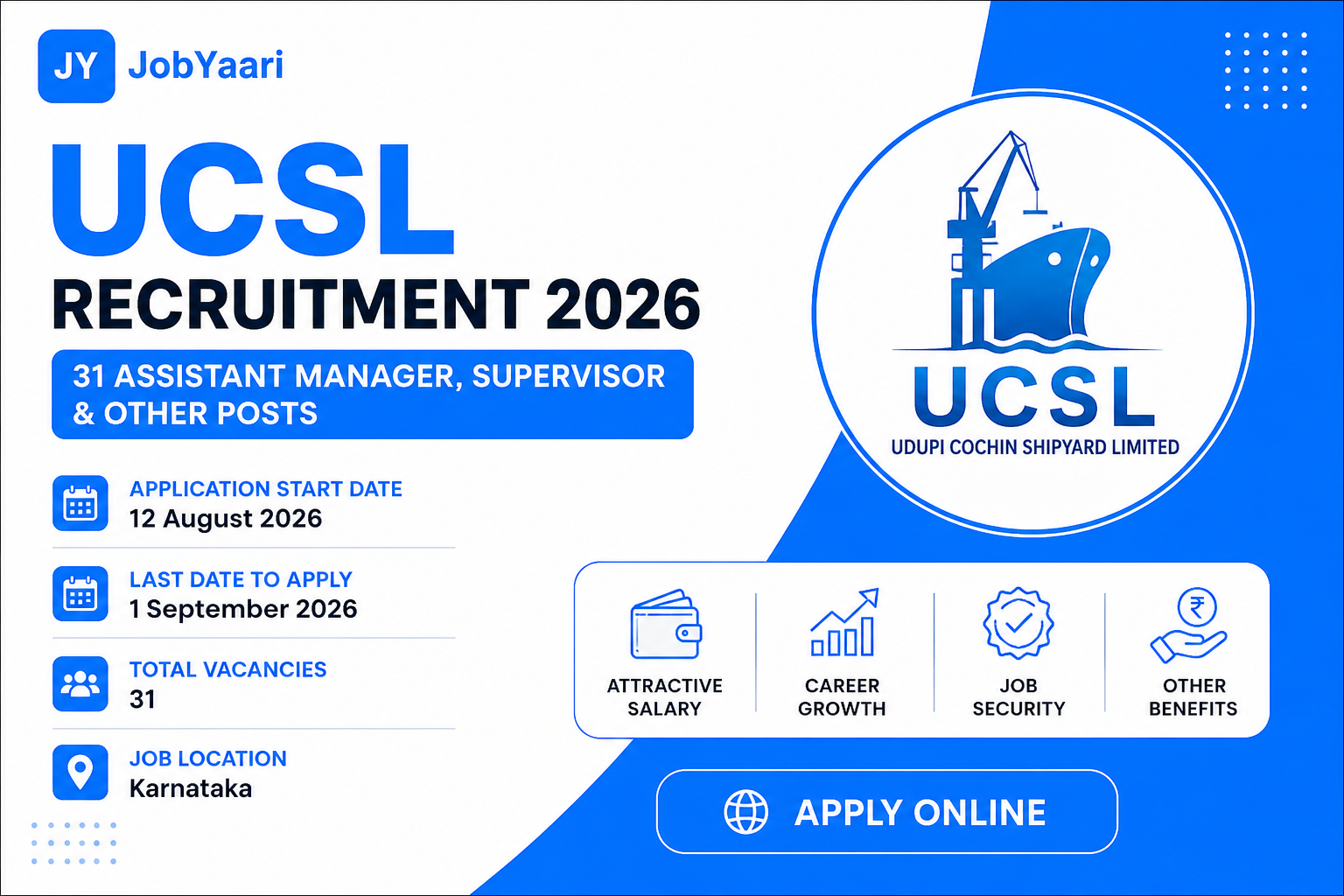 UCSL Recruitment 2026: Apply Online for 31 Assistant Manager & Other Posts