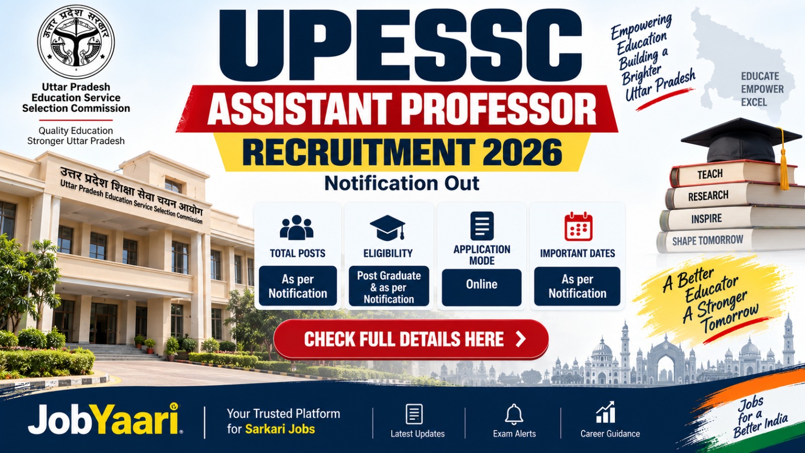 UPESSC Assistant Professor Recruitment 2026 – Apply Online for 1,936 Vacancies