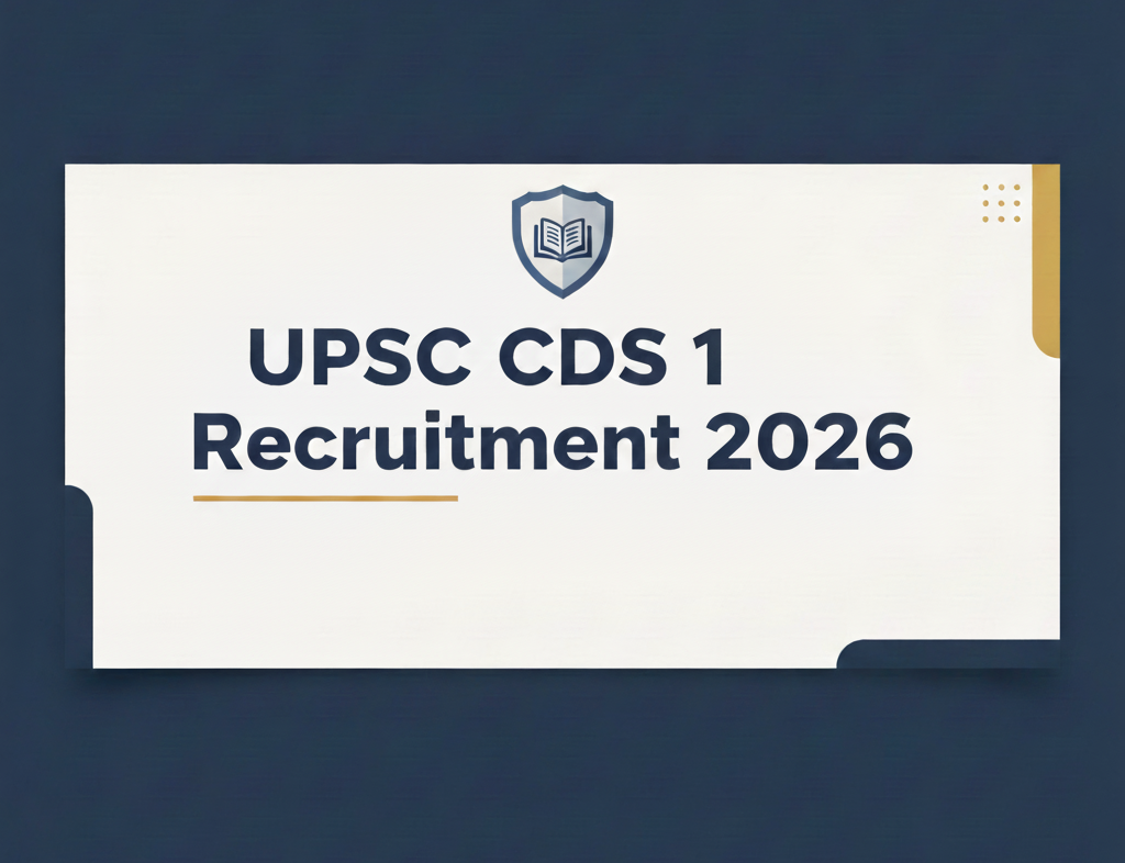 UPSC CDS 1 Recruitment 2026: Apply Online for 451 Posts | Eligibility, Fee , salary & Last Date