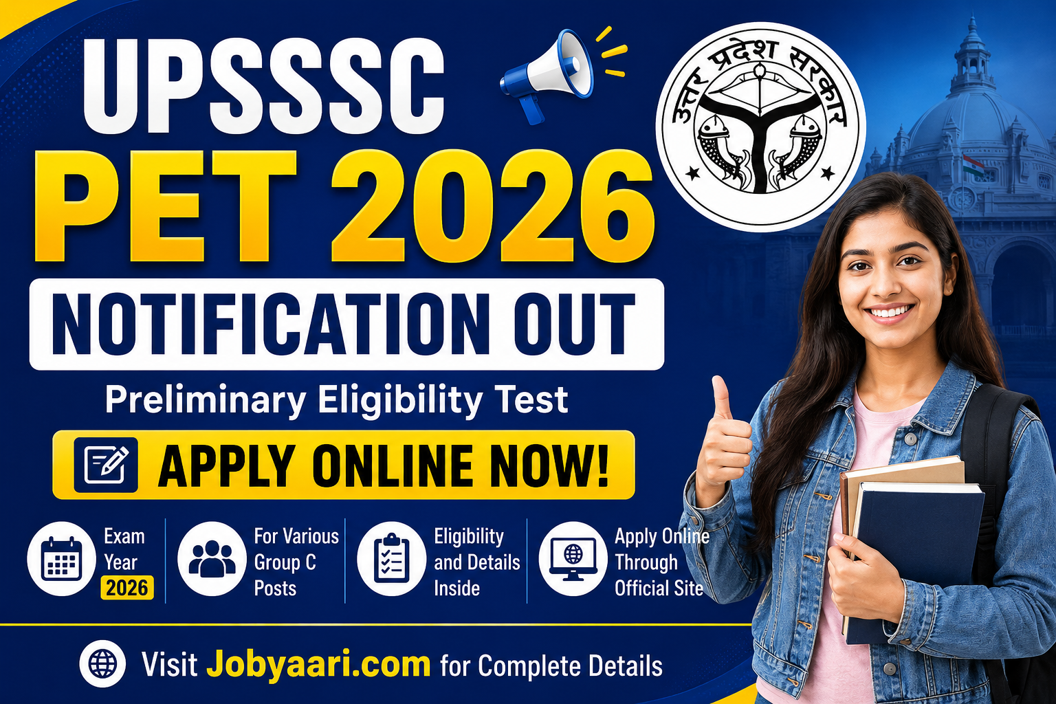 UPSSSC PET 2026 Notification Out: Apply Online for Preliminary Eligibility Test