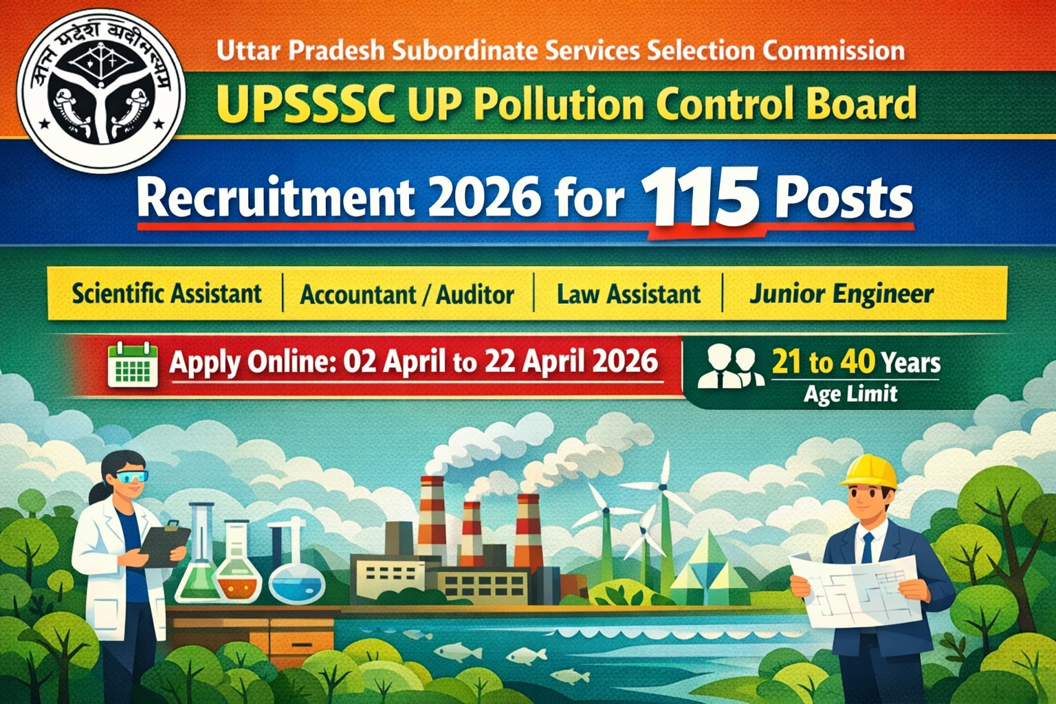 UPSSSC UP Pollution Control Board Recruitment 2026 for 115 Posts