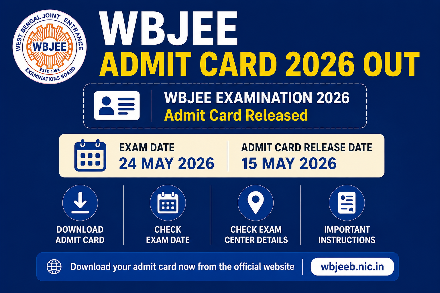 WBJEE Admit Card 2026 Out - Download Hall Ticket & Check Exam Date